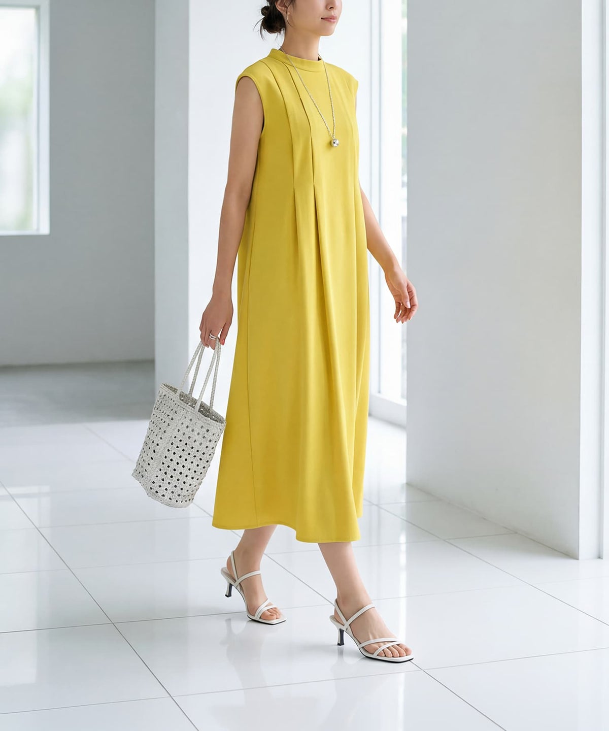 着用イメージ 163cm 着用サイズ 02 マスタードイエロー