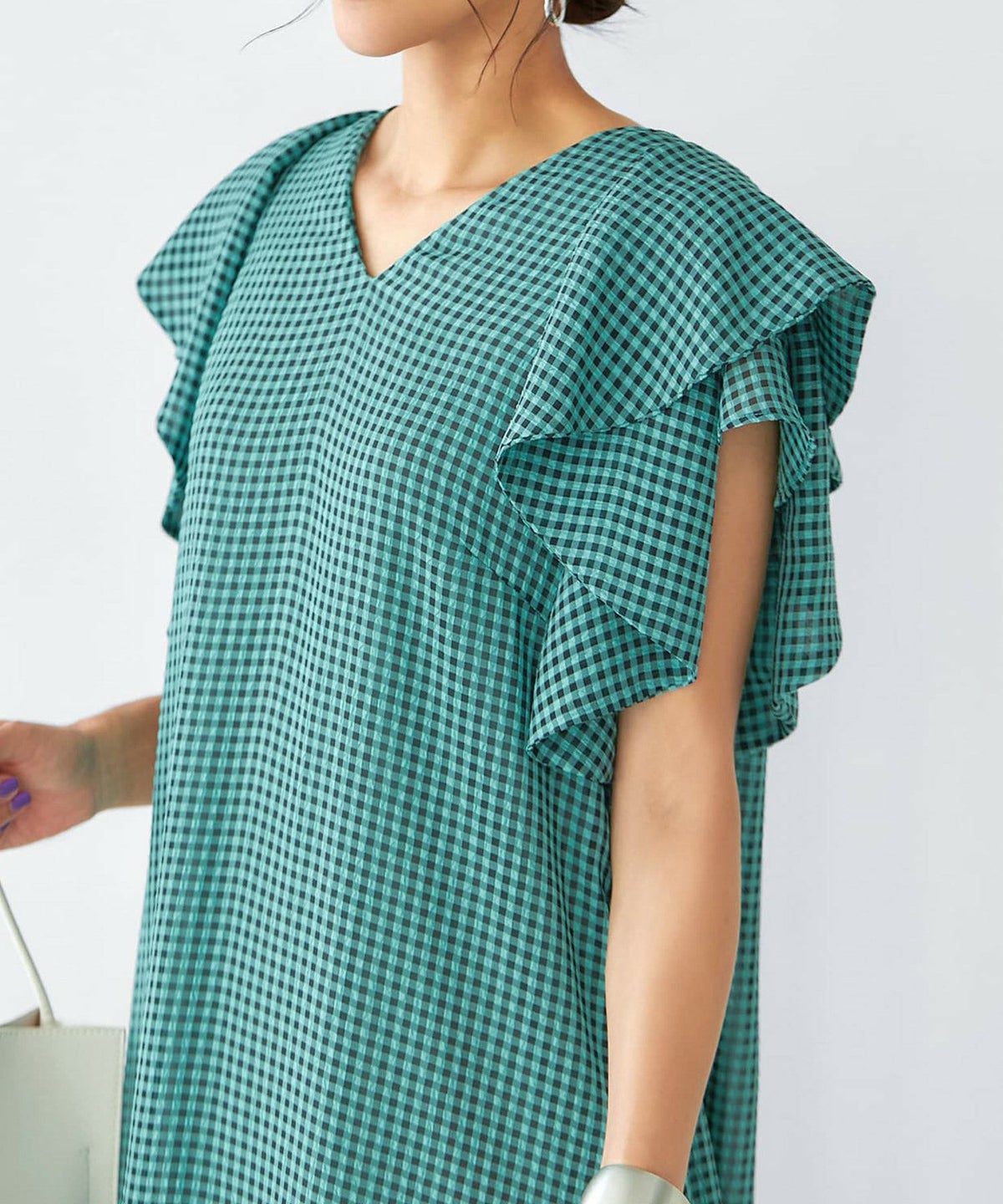 着用イメージ 166cm 着用サイズ 02 グリーン