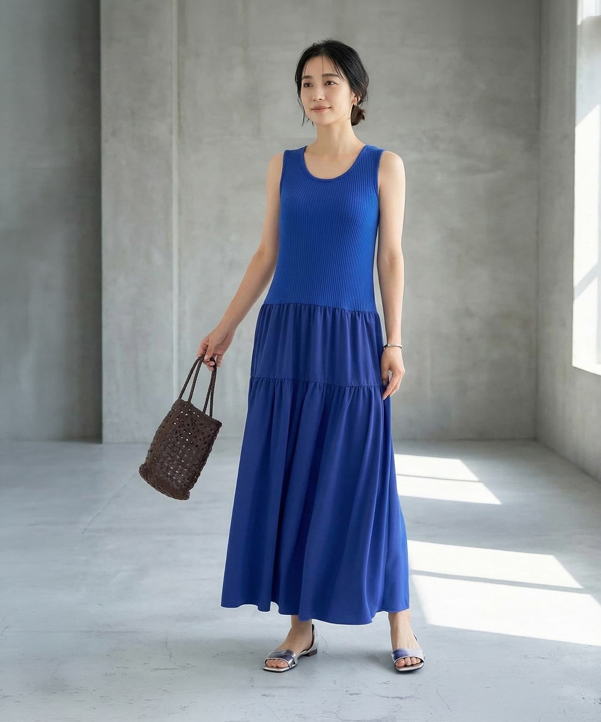 着用イメージ 163cm ブルー