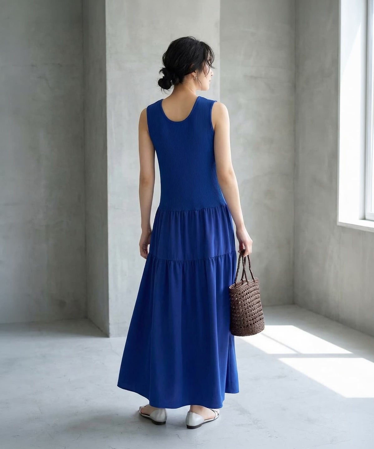 着用イメージ 163cm ブルー