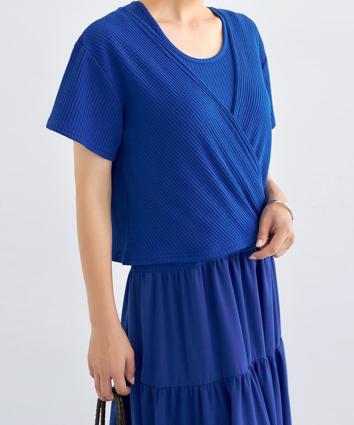 着用イメージ 163cm ブルー