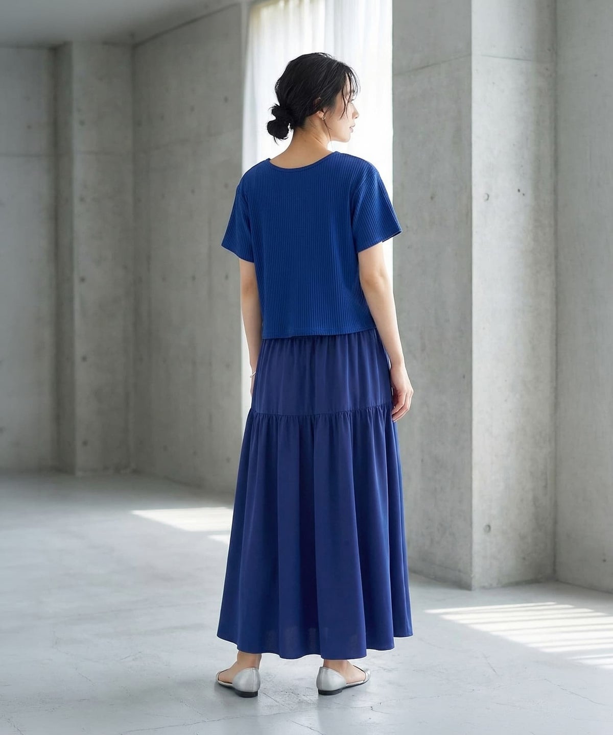 着用イメージ 163cm ブルー