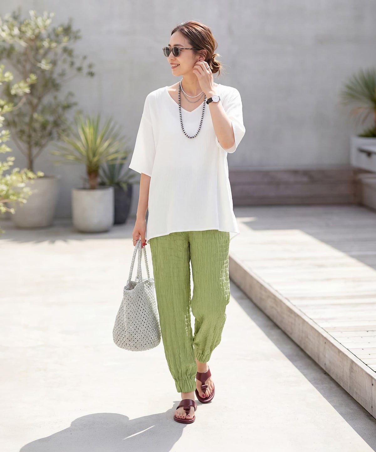 着用イメージ 163cm ピスタチオ