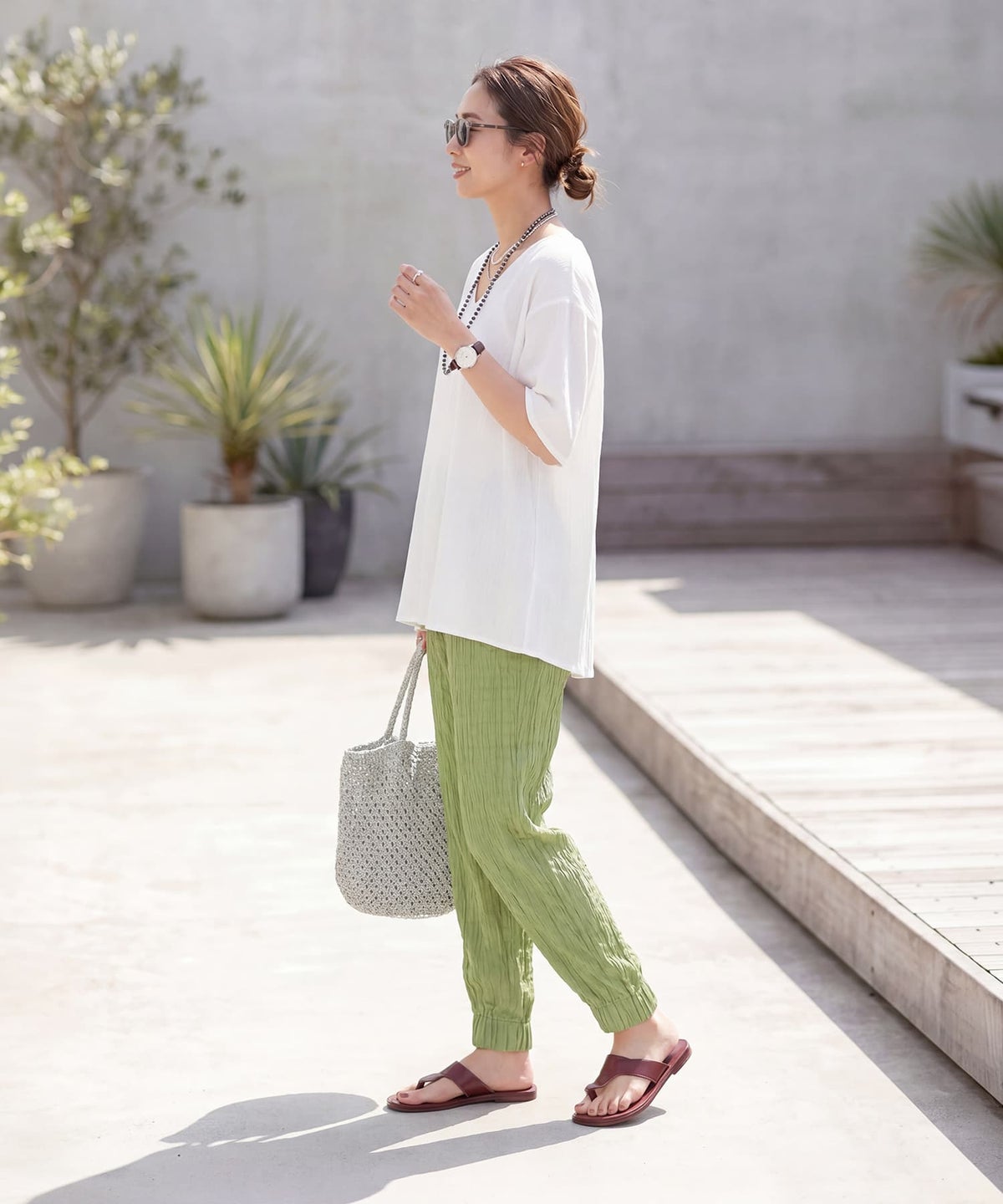 着用イメージ 163cm ピスタチオ