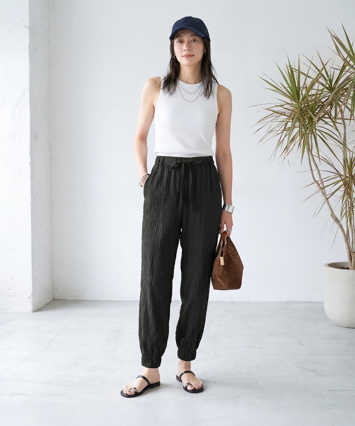 着用イメージ 163cm ブラック