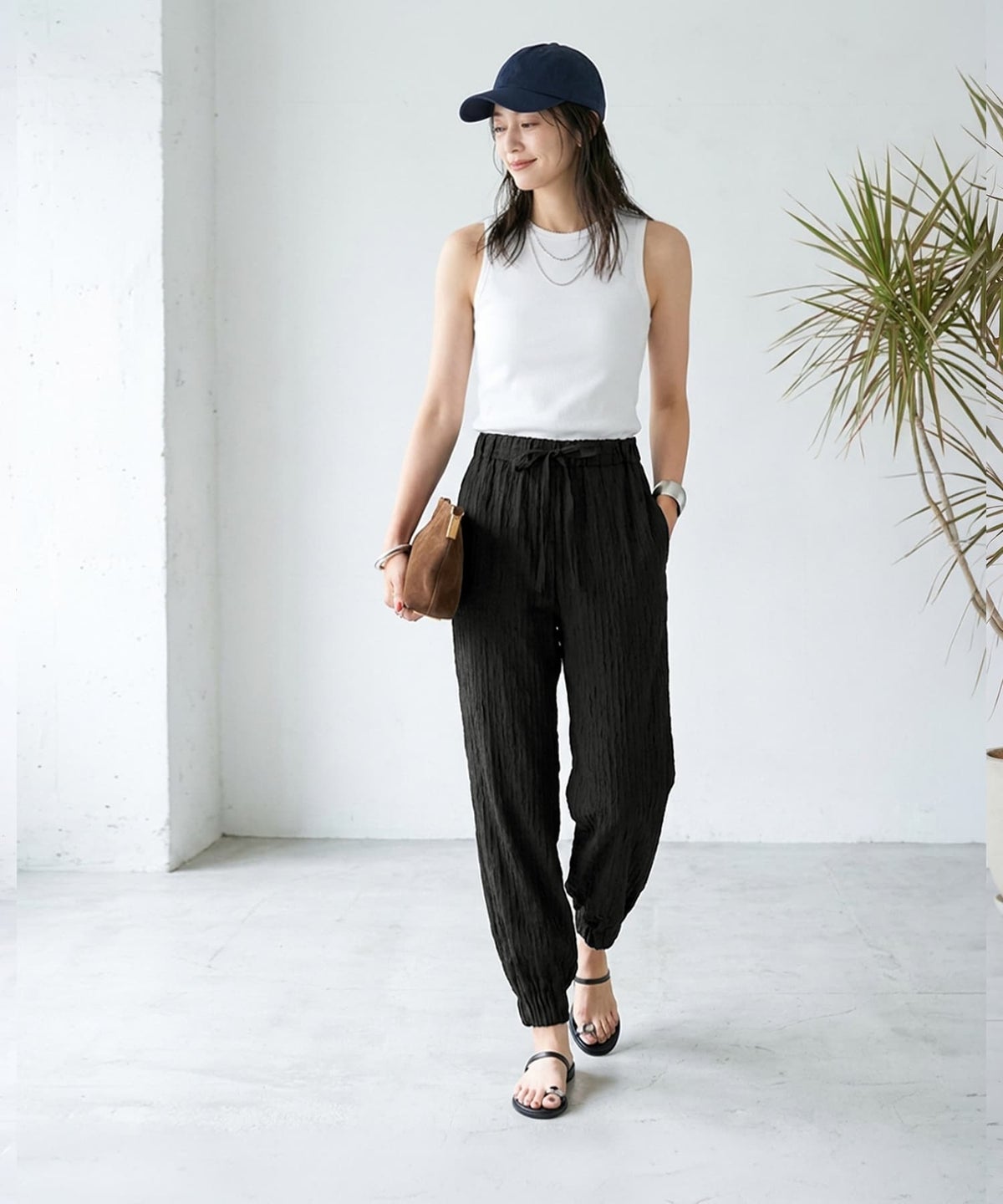 着用イメージ 163cm ブラック