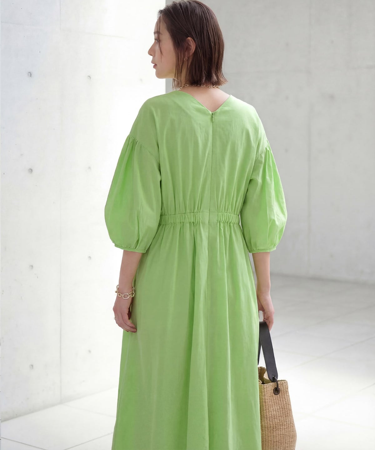 着用イメージ 166cm  ライムイエロー 02 サイズ