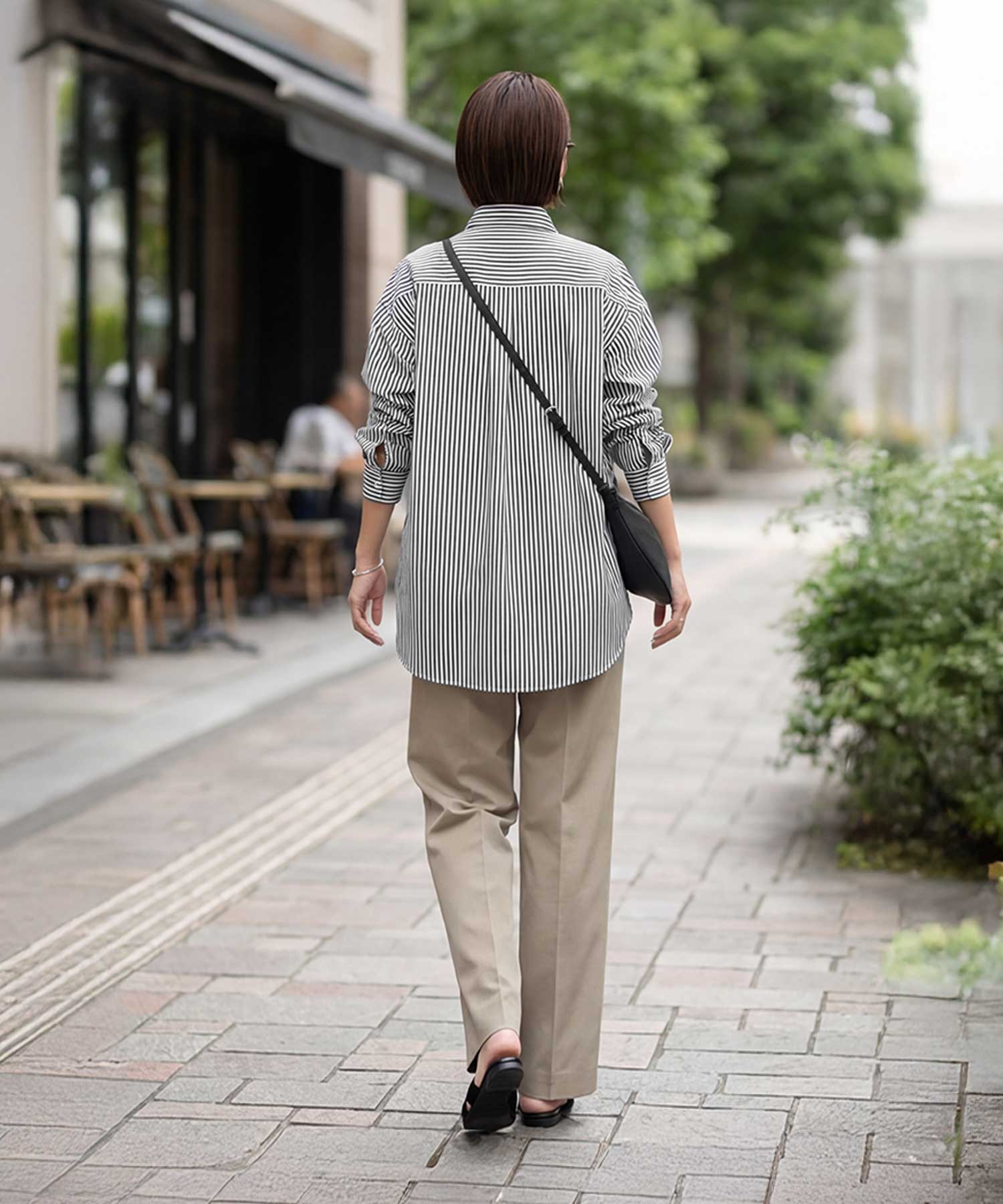 ベーシックストライプ柄シャツB | おしゃれな大人レディース