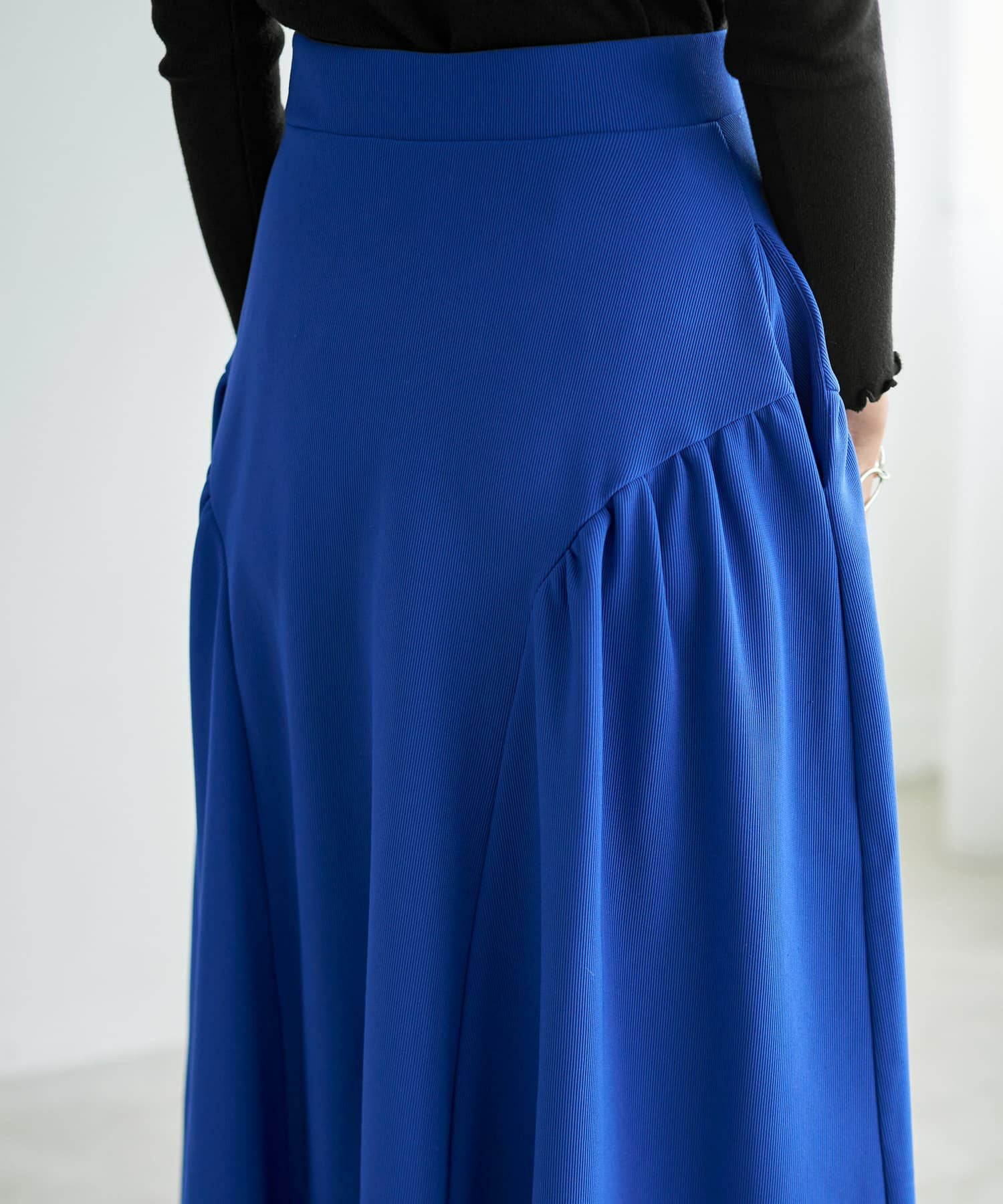 ラウンドギャザーフレアスカート | おしゃれな大人レディース