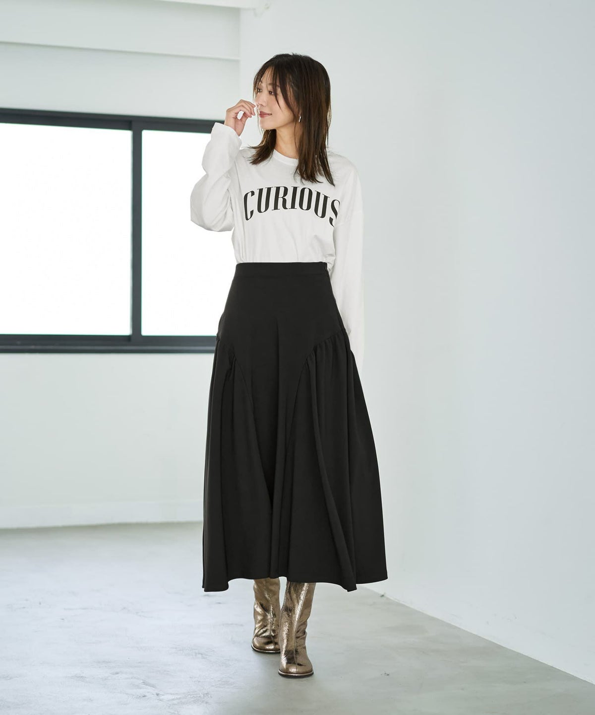 着用イメージ 166cm ブラック 02サイズ