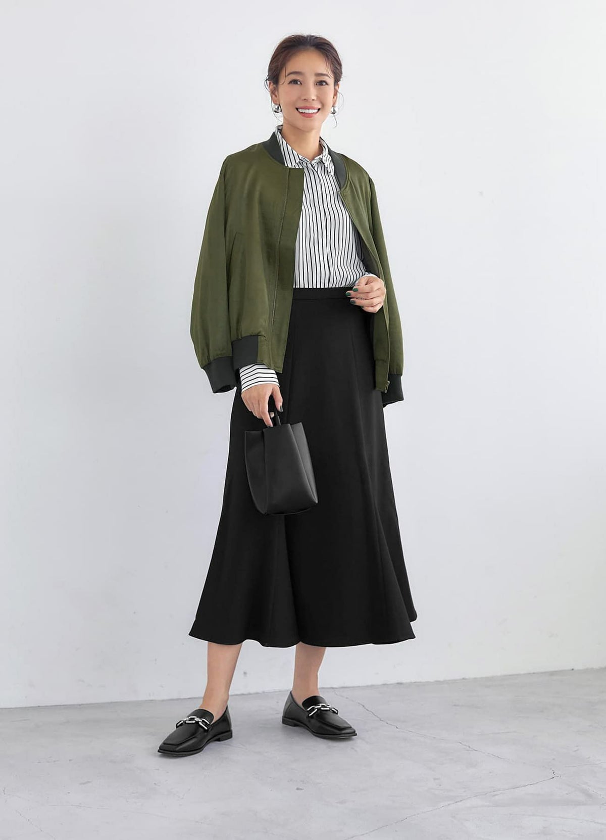 【Made in JAPAN】ウール調裾フレアマーメイドスカート