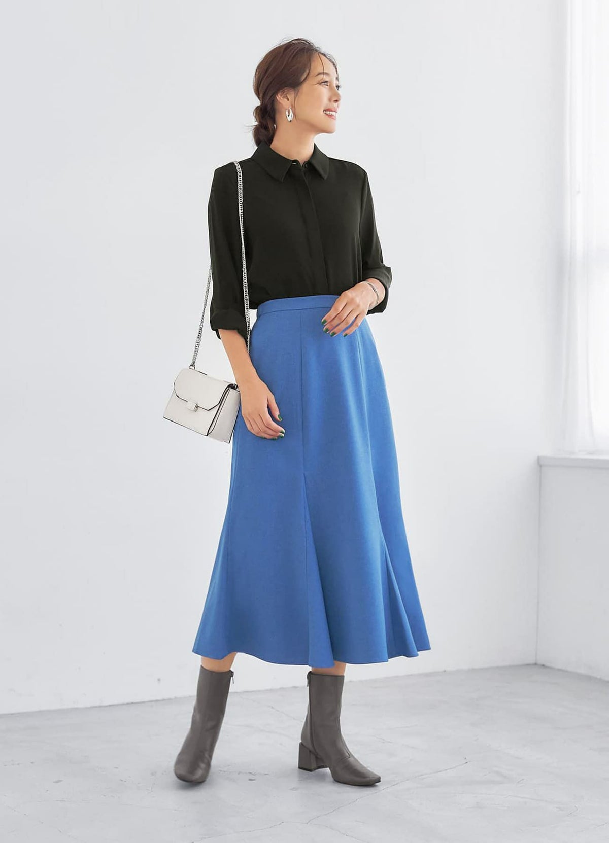 着用イメージ 166cm 着用サイズ S ブルー