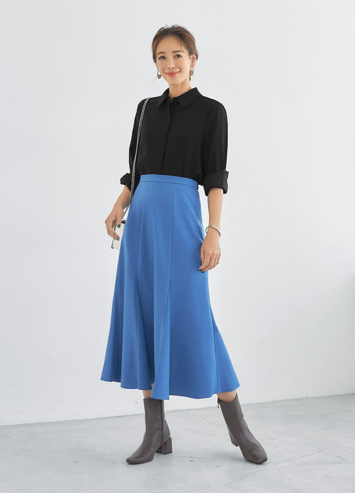着用イメージ 166cm 着用サイズ S ブルー