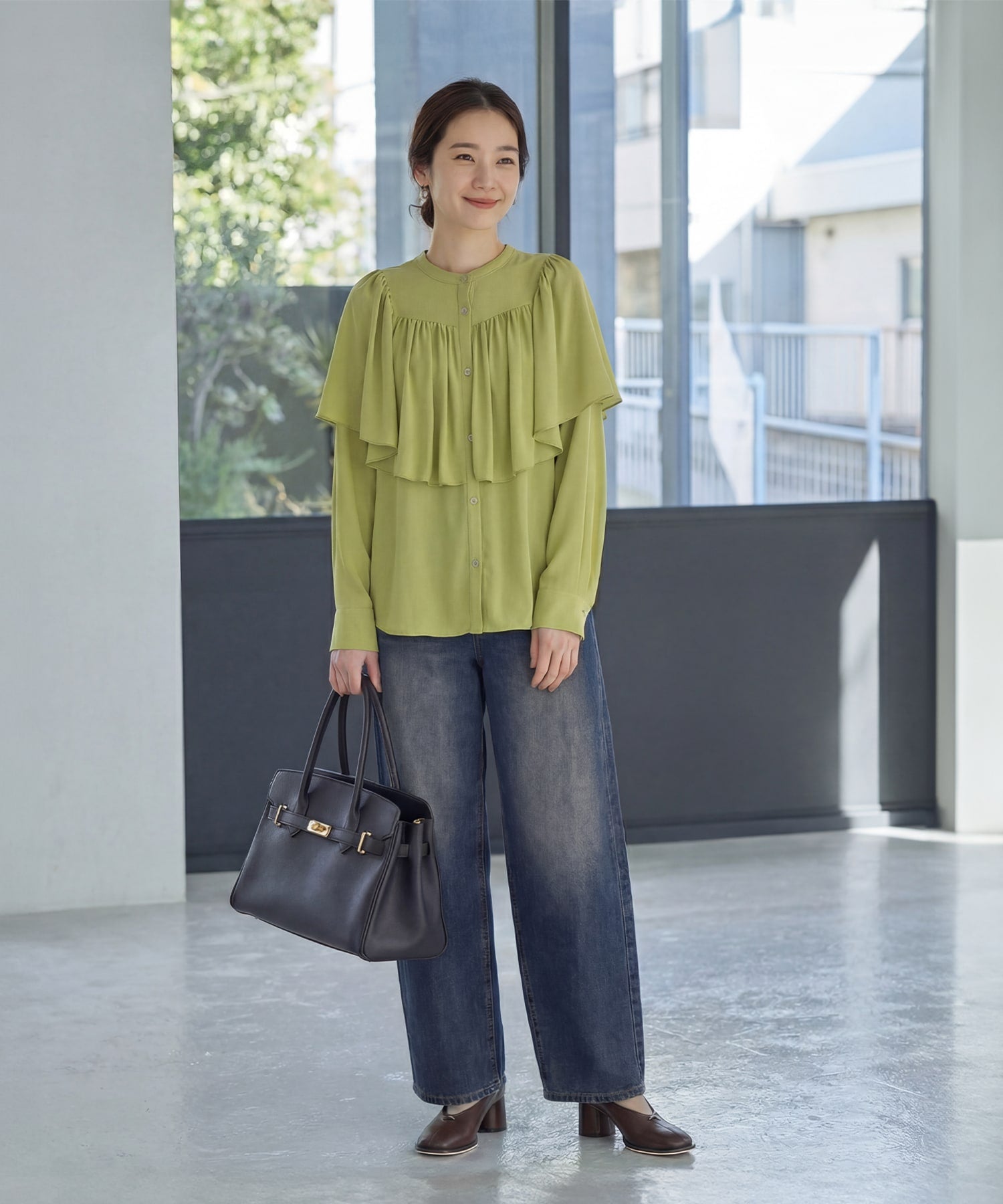 Lemon出品 フリルドレープブラウス | おしゃれな大人レディースファッション通販