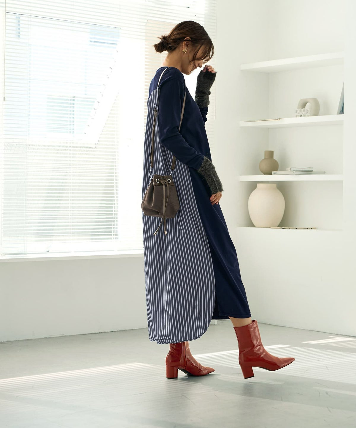 着用イメージ 166cm 02サイズ ネイビー