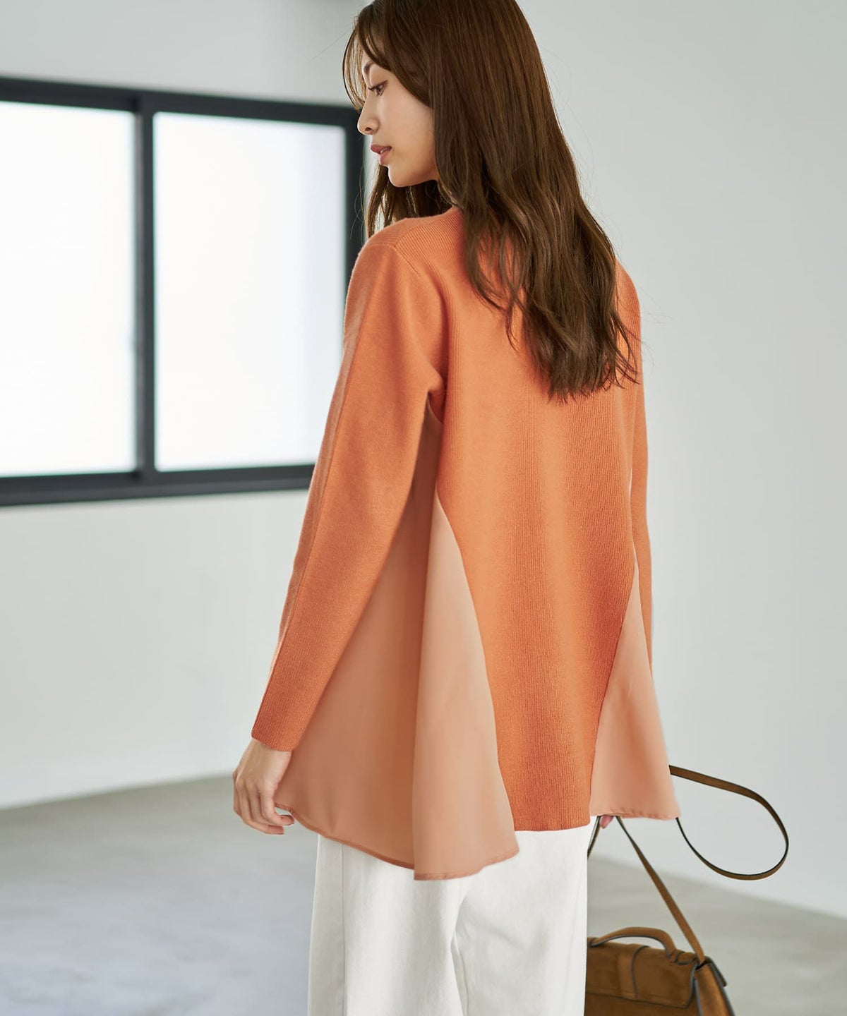 着用イメージ 167cm ソフトオレンジ