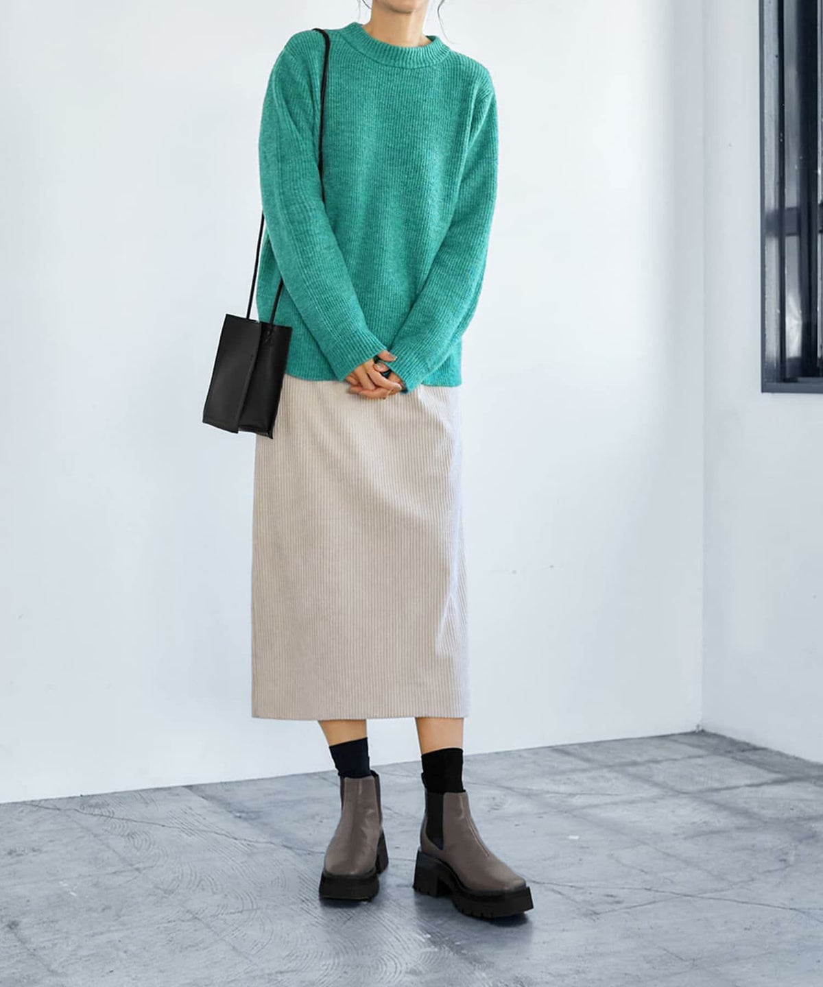 着用イメージ 166cm グリーンミックス