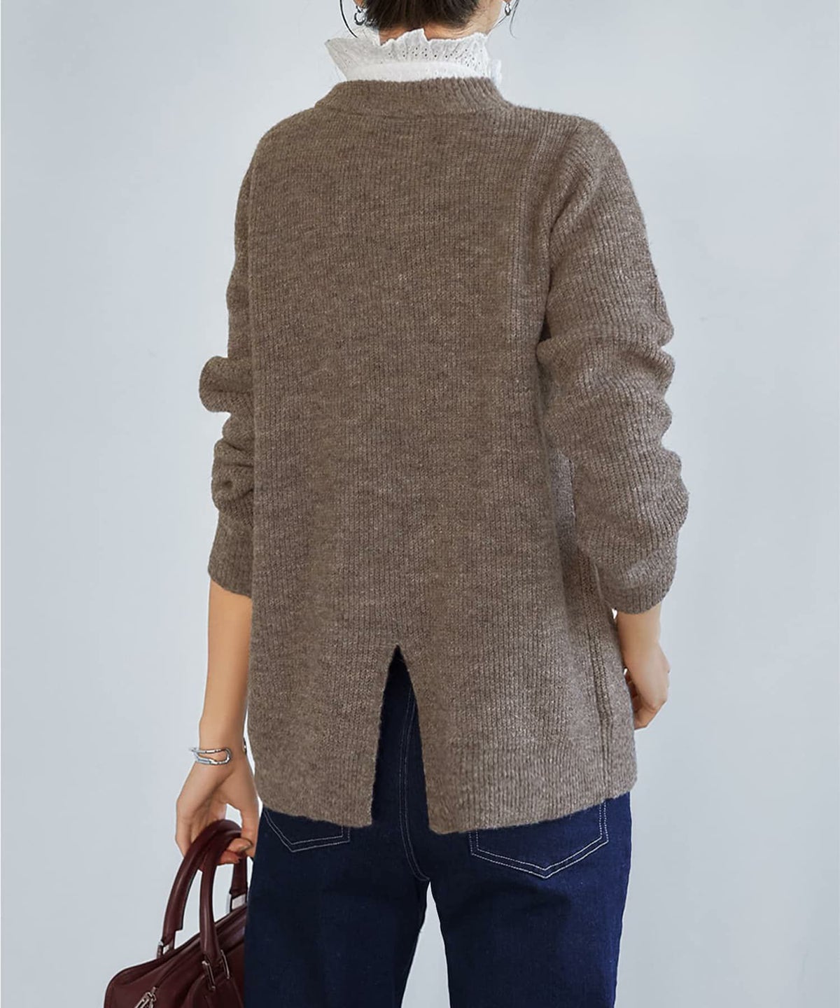 着用イメージ 166cm ブラウンミックス