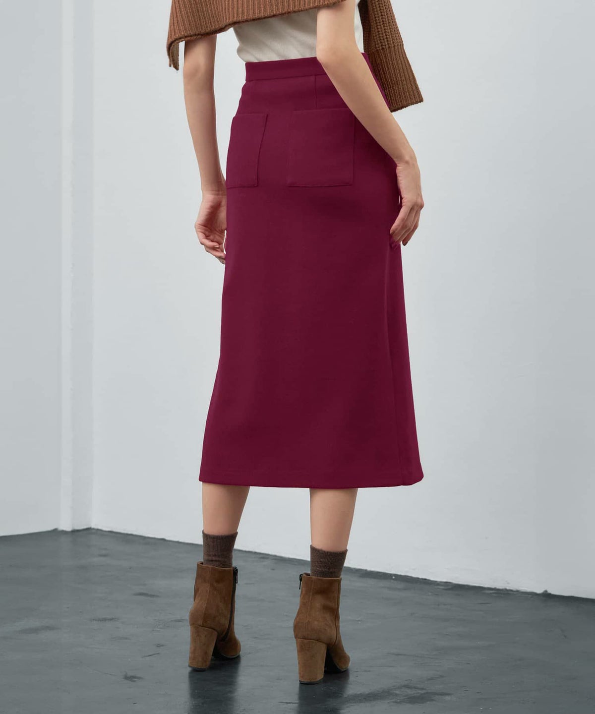 着用イメージ 173cm S-02サイズ ボルドー