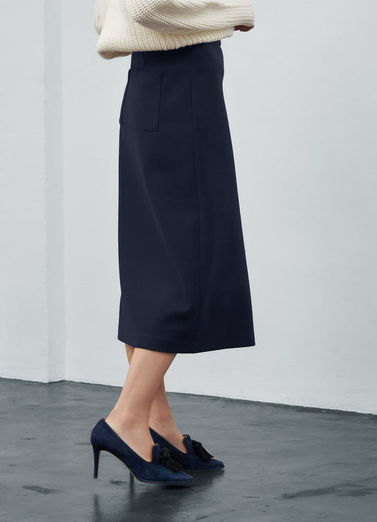 着用イメージ 173cm S-02サイズ ネイビー