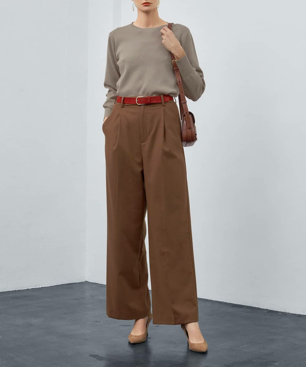 着用イメージ 173cm 02サイズ ブラウン