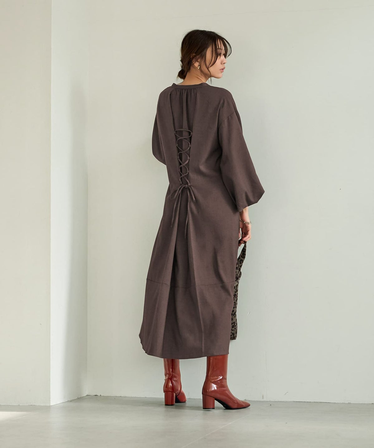 着用イメージ 166cm ブラウン 02サイズ