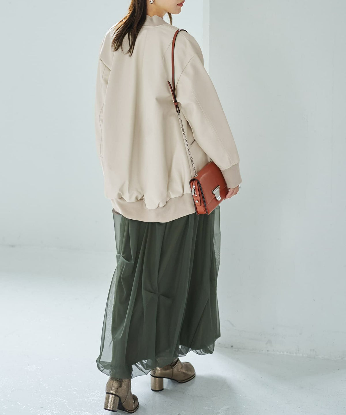 着用イメージ 166cm エクリュ