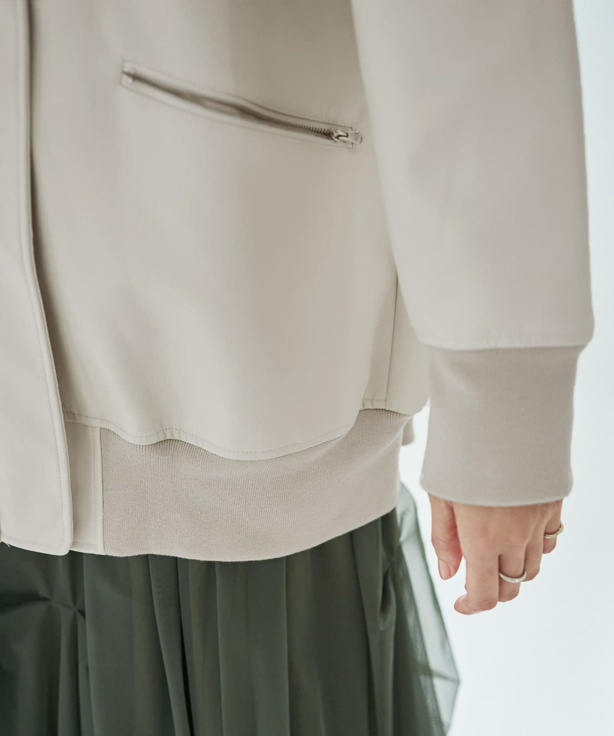 着用イメージ 166cm エクリュ