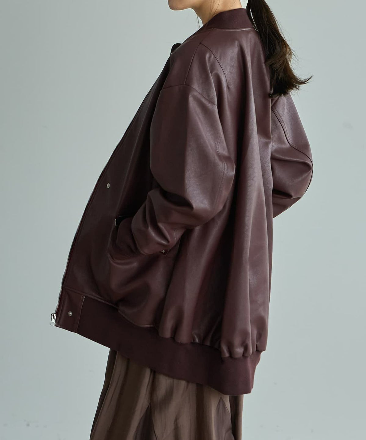 着用イメージ 165cm ブラウン