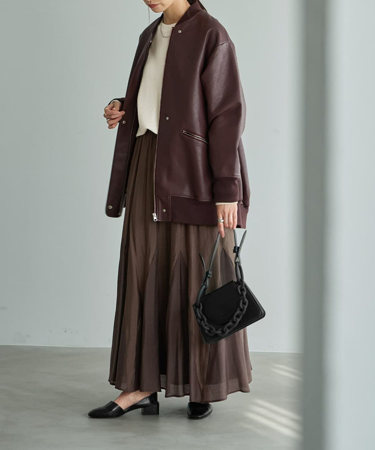 着用イメージ 165cm ブラウン