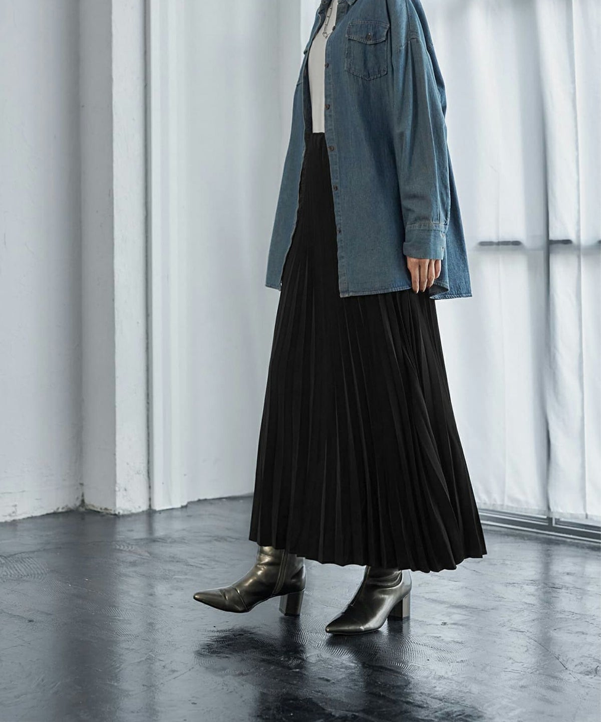 着用イメージ 165cm 着用サイズ S ブラック