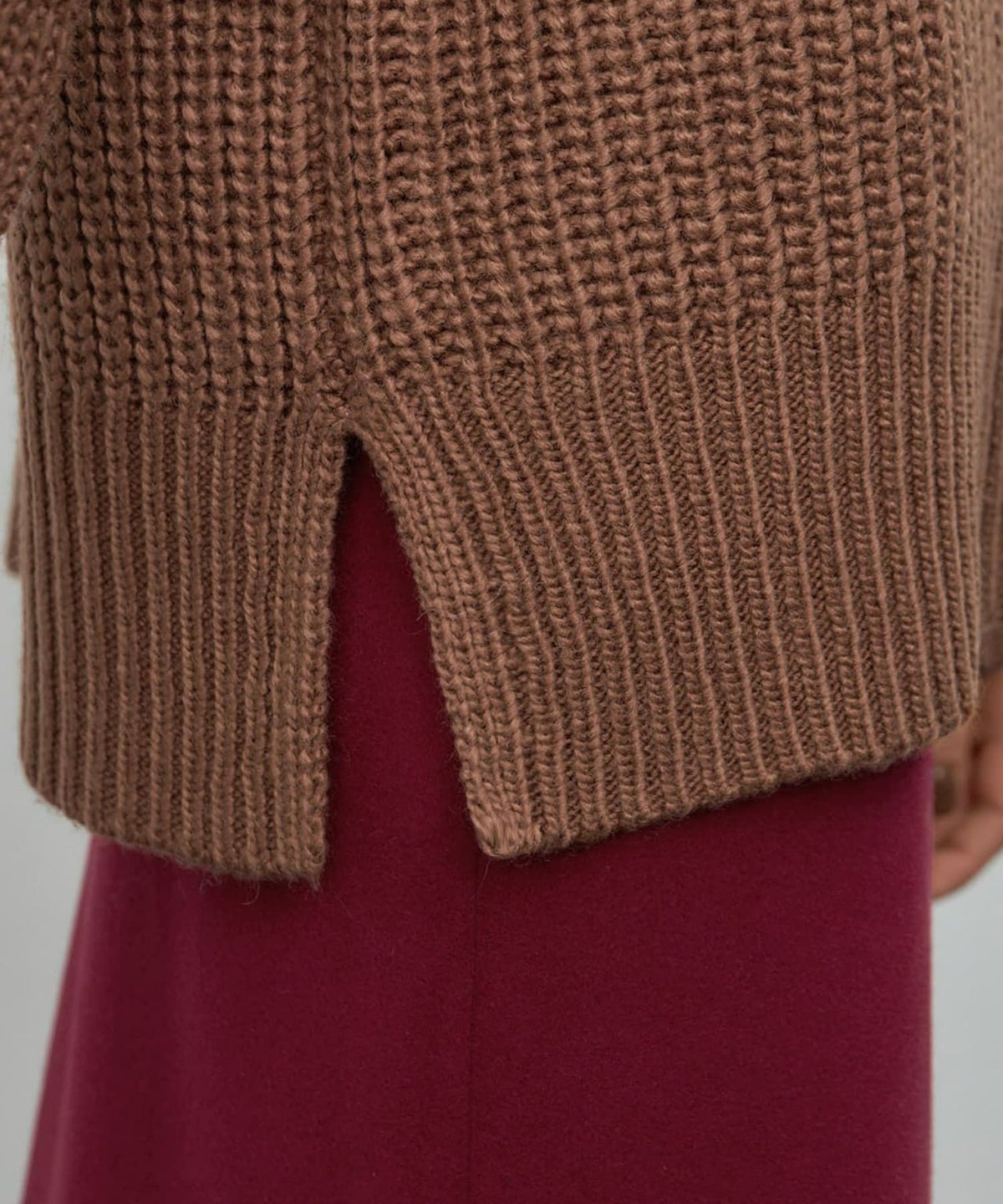 着用イメージ 173cm ダークキャメル