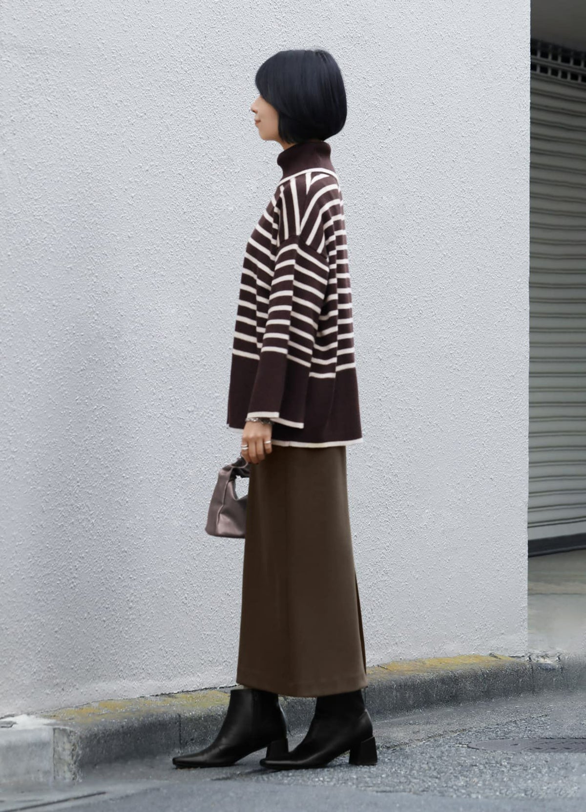 着用イメージ 157cm 着用サイズ XS オリーブブラウン