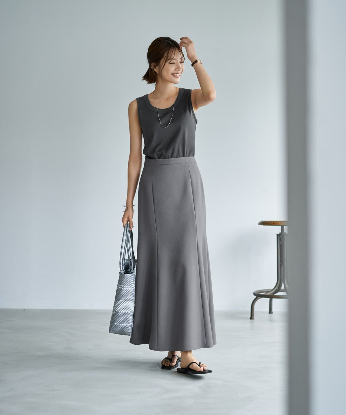 着用イメージ 167cm S-02 グレー