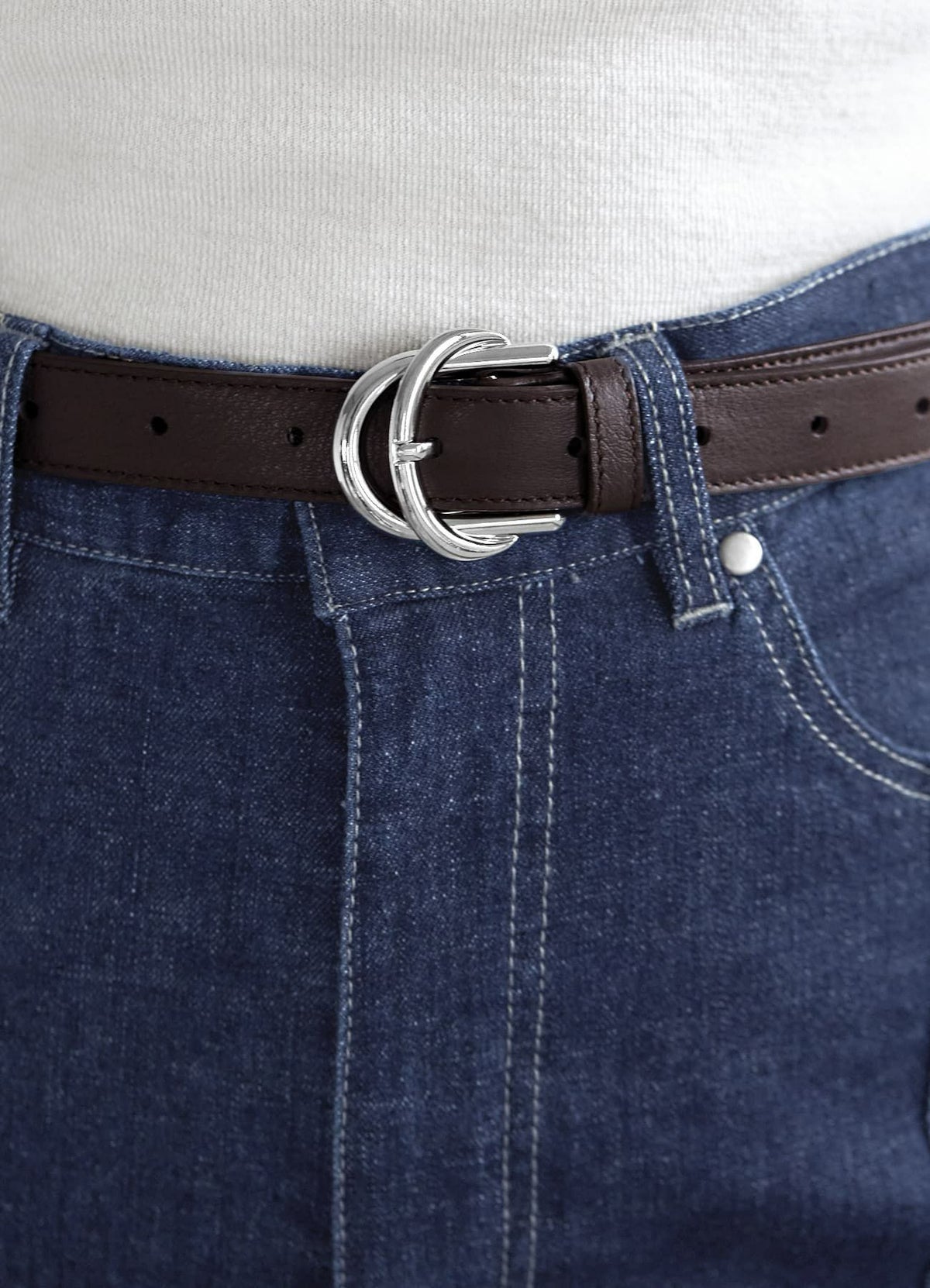 着用イメージ 166cm ダークブラウン