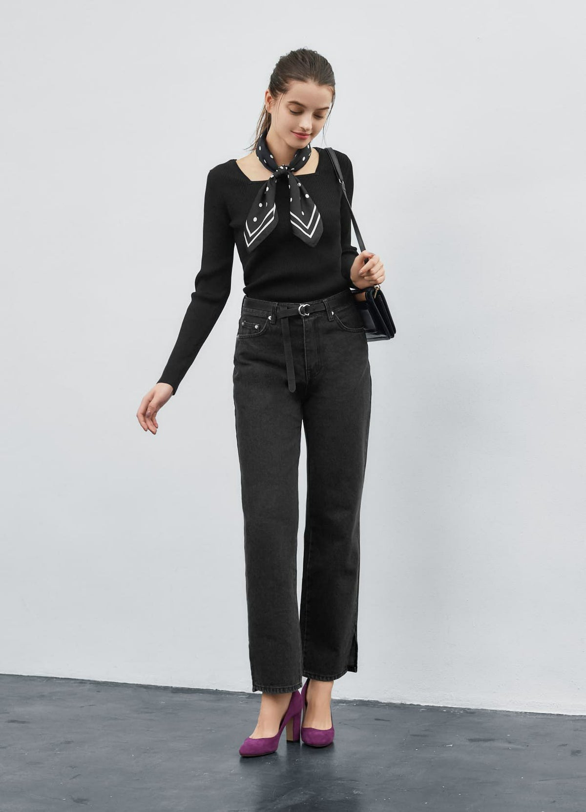 着用イメージ 173cm ブラック