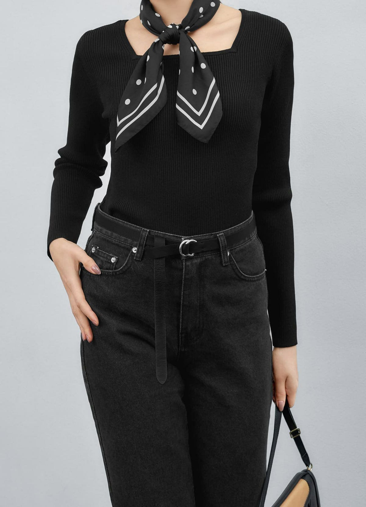 着用イメージ 173cm ブラック