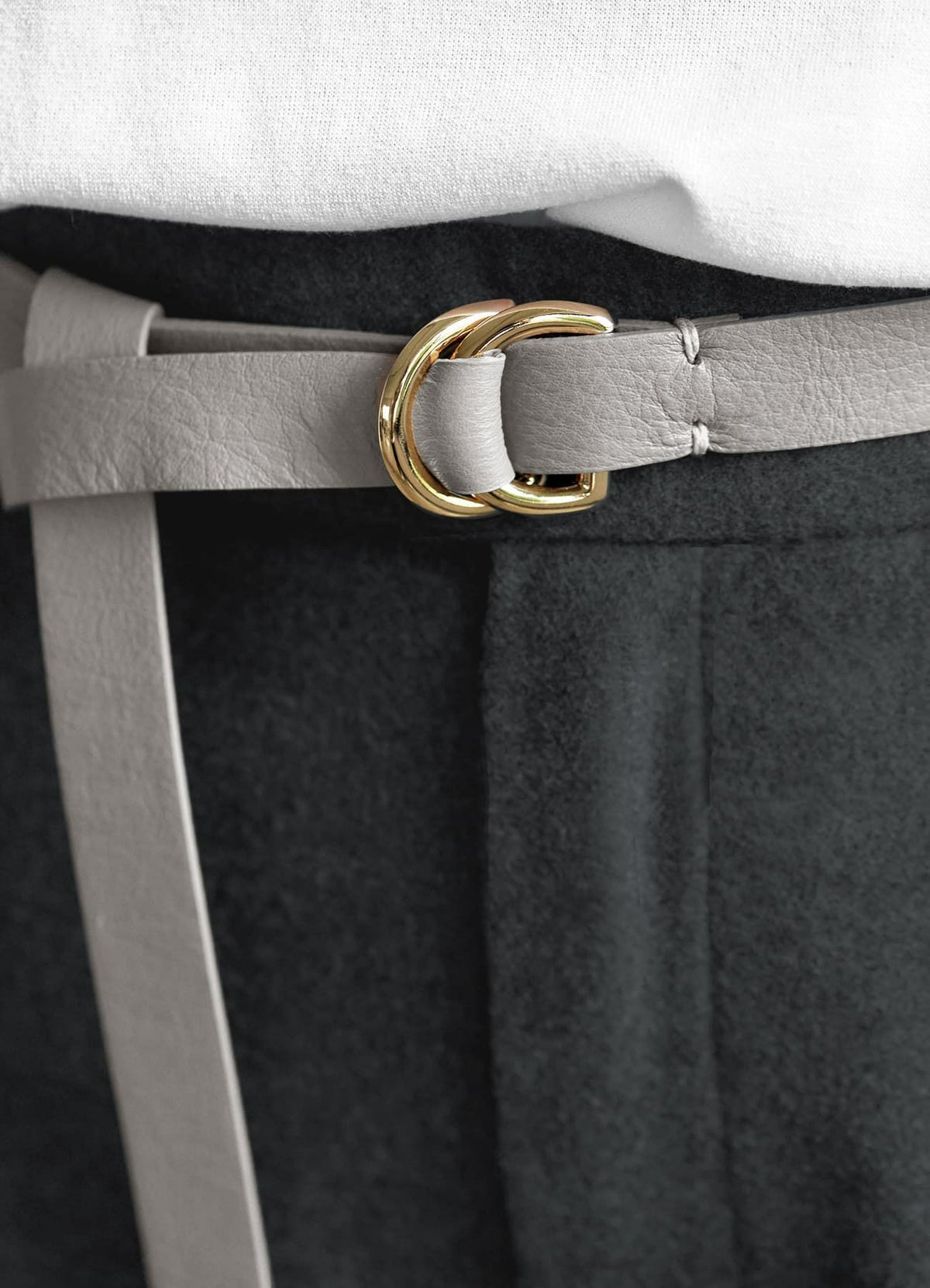 着用イメージ 166cm グレージュ