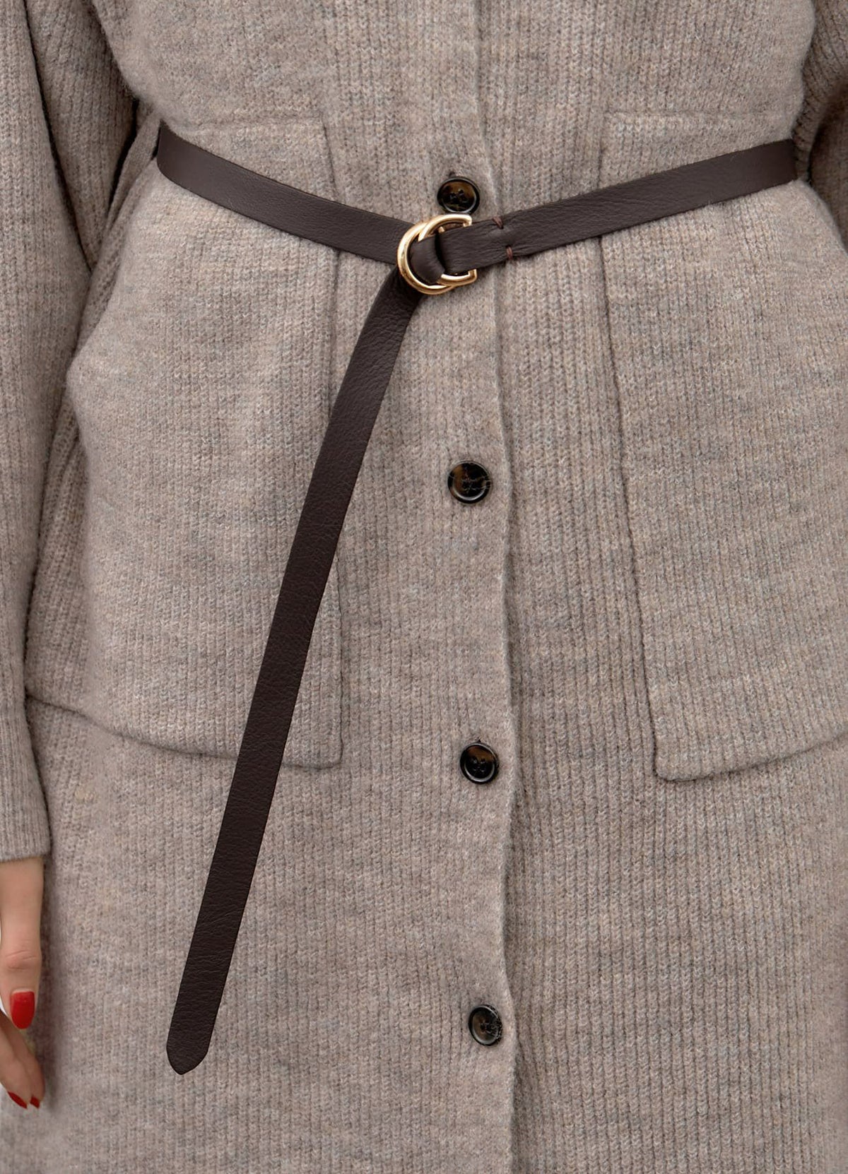 着用イメージ 173cm ダークブラウン