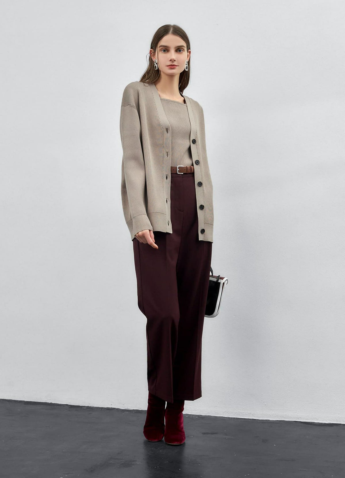 着用イメージ 173cm ブラウン