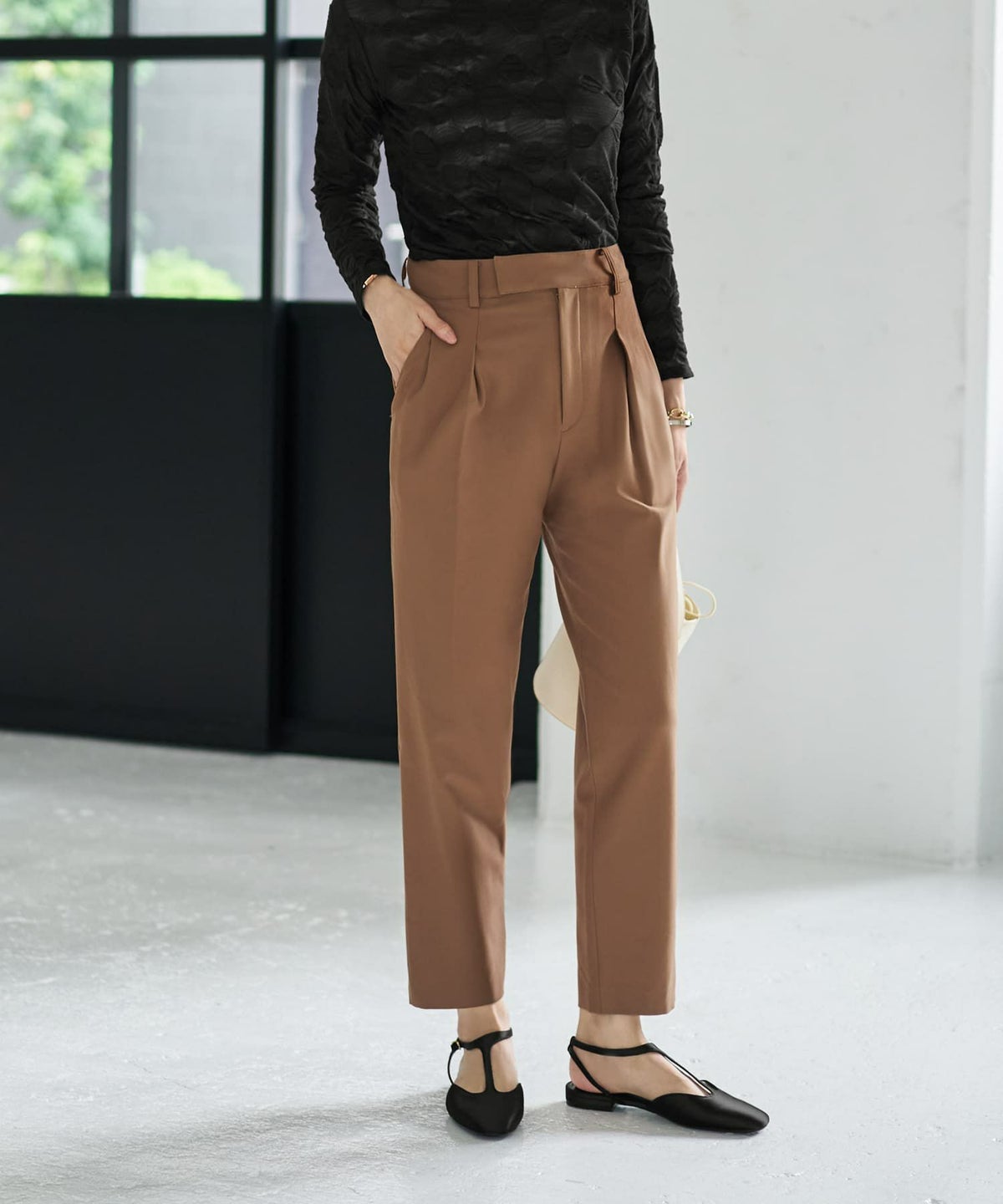 着用イメージ 166cm キャメル Sサイズ