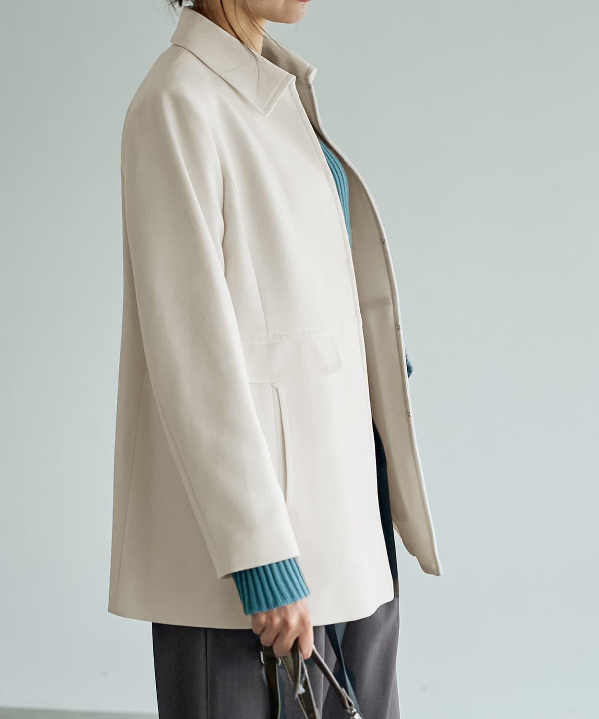 着用イメージ 168cm アイボリー