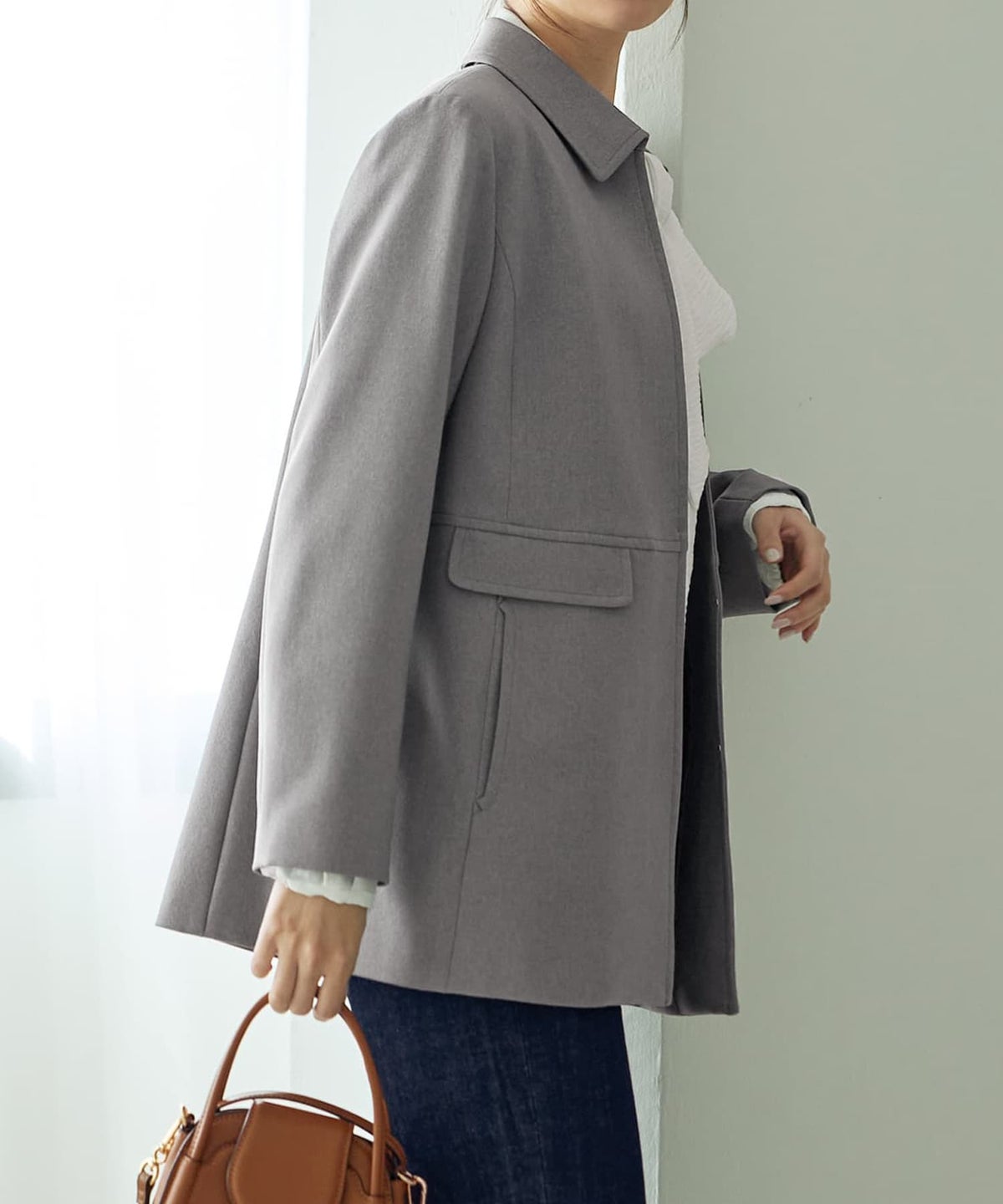 着用イメージ 168cm グレー