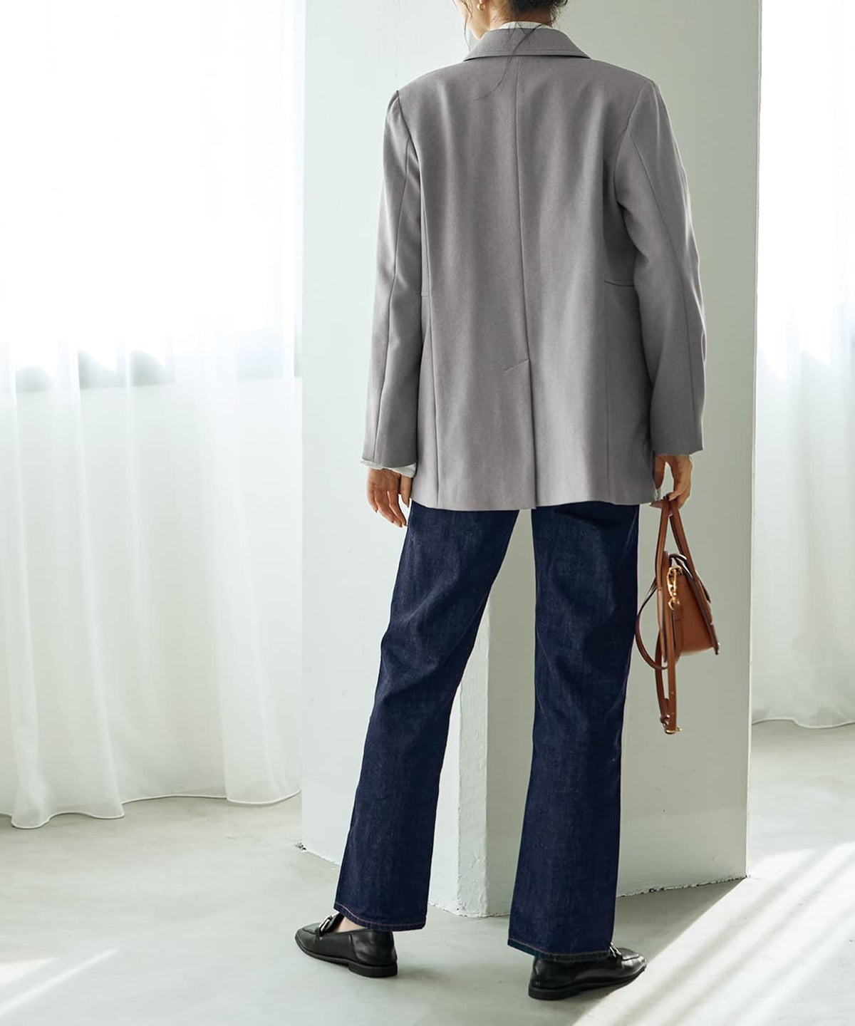 着用イメージ 168cm グレー