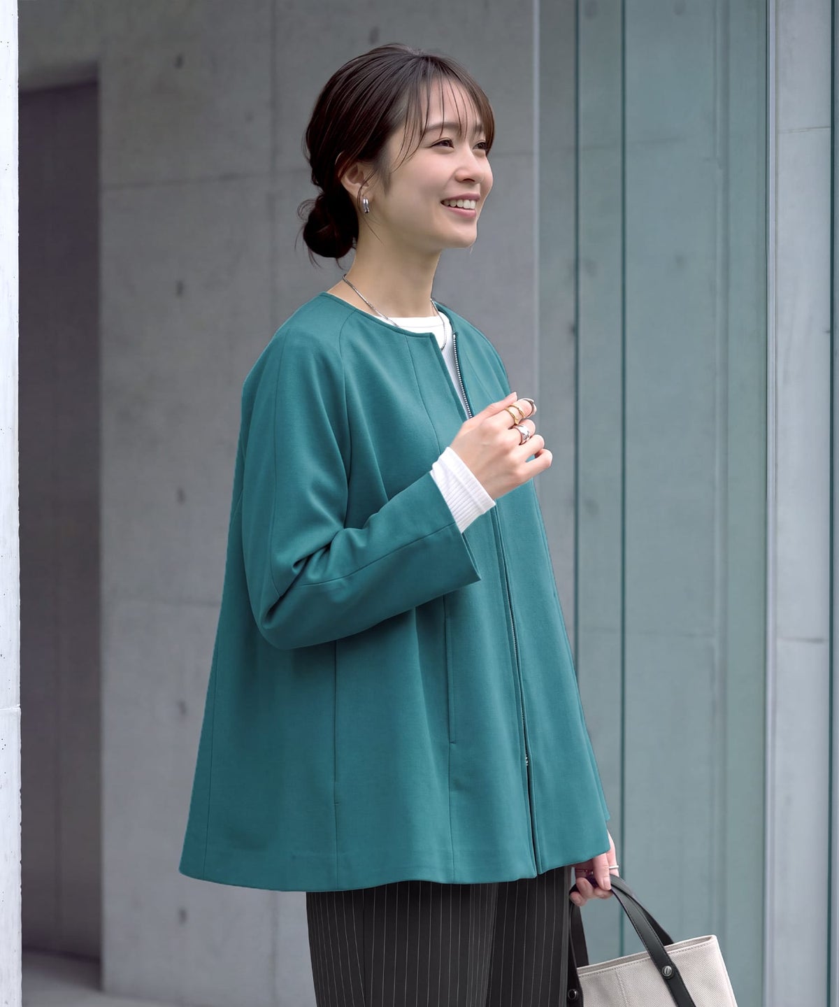 着用イメージ 163cm グリーン