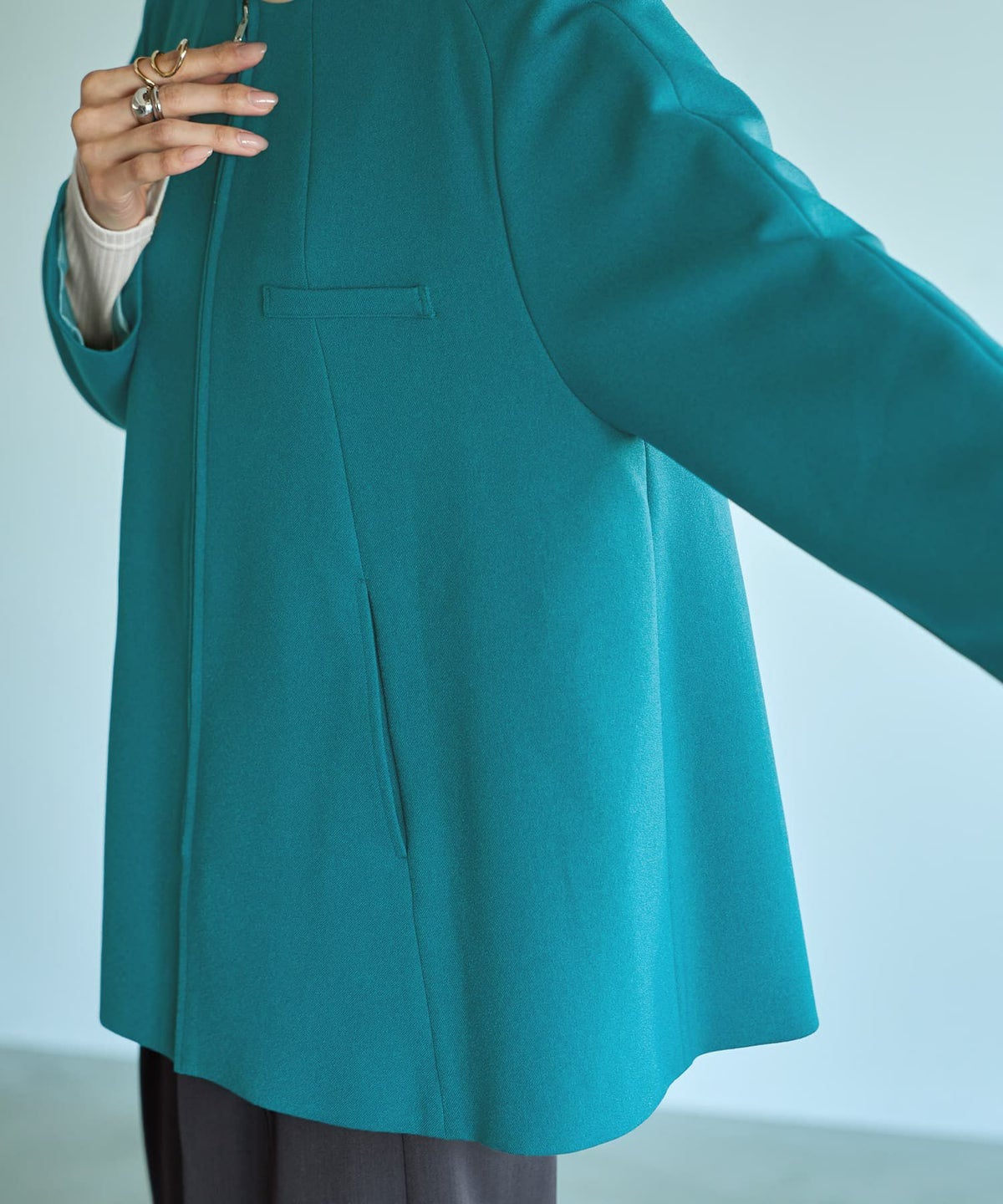 着用イメージ 164cm グリーン