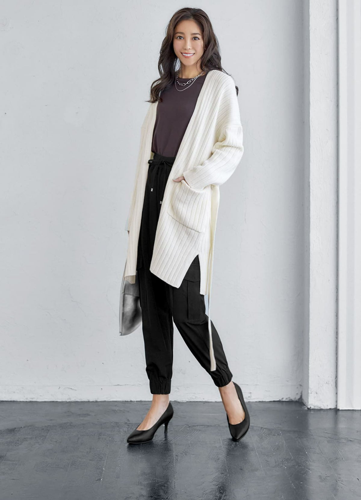 着用イメージ 166cm ブラック