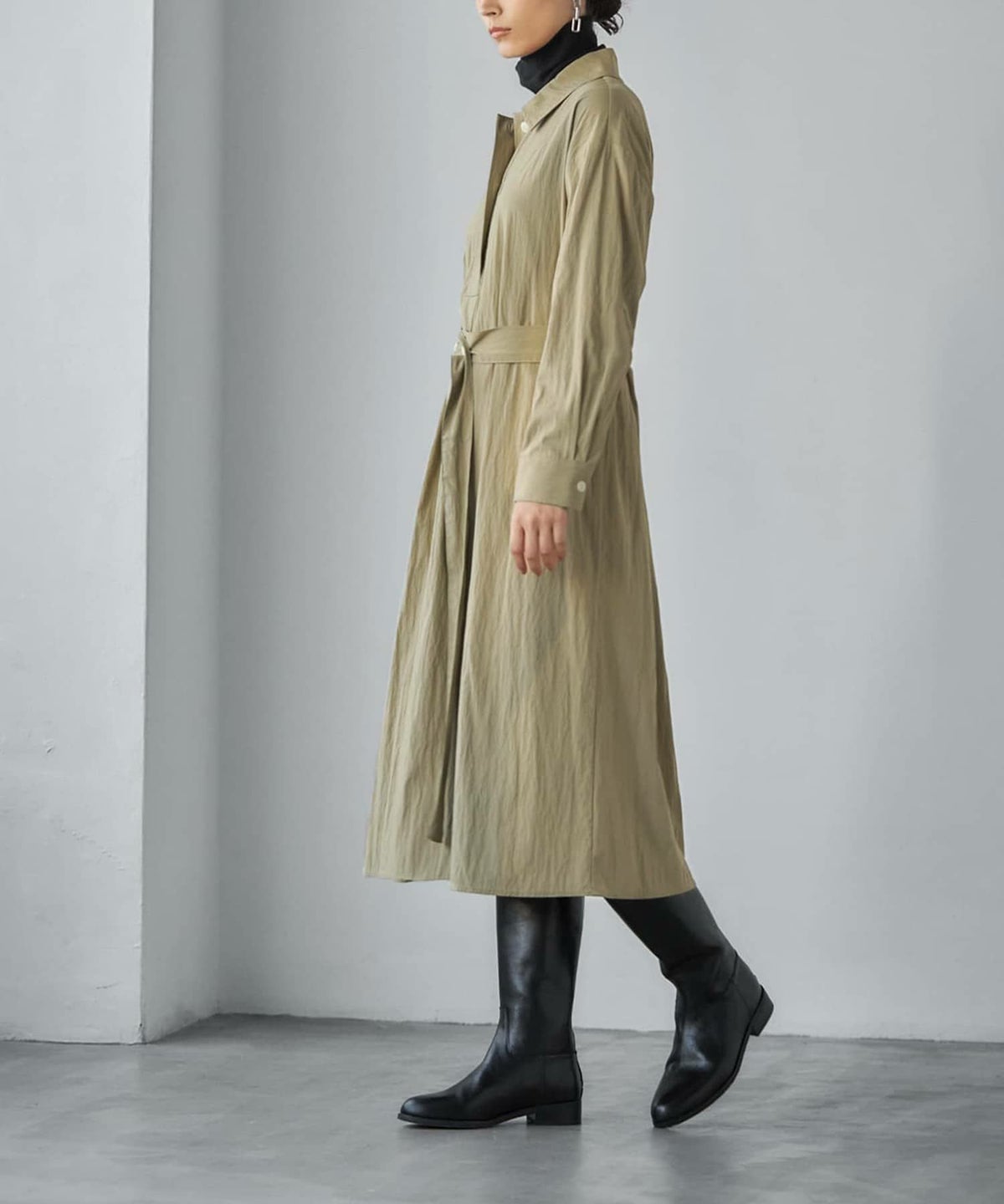 着用イメージ 165cm オリーブベージュ