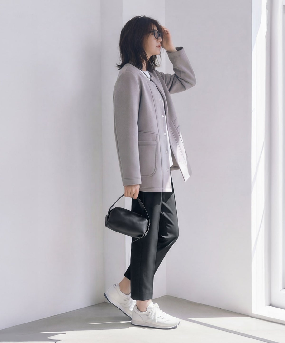 着用イメージ 165cm モカグレー