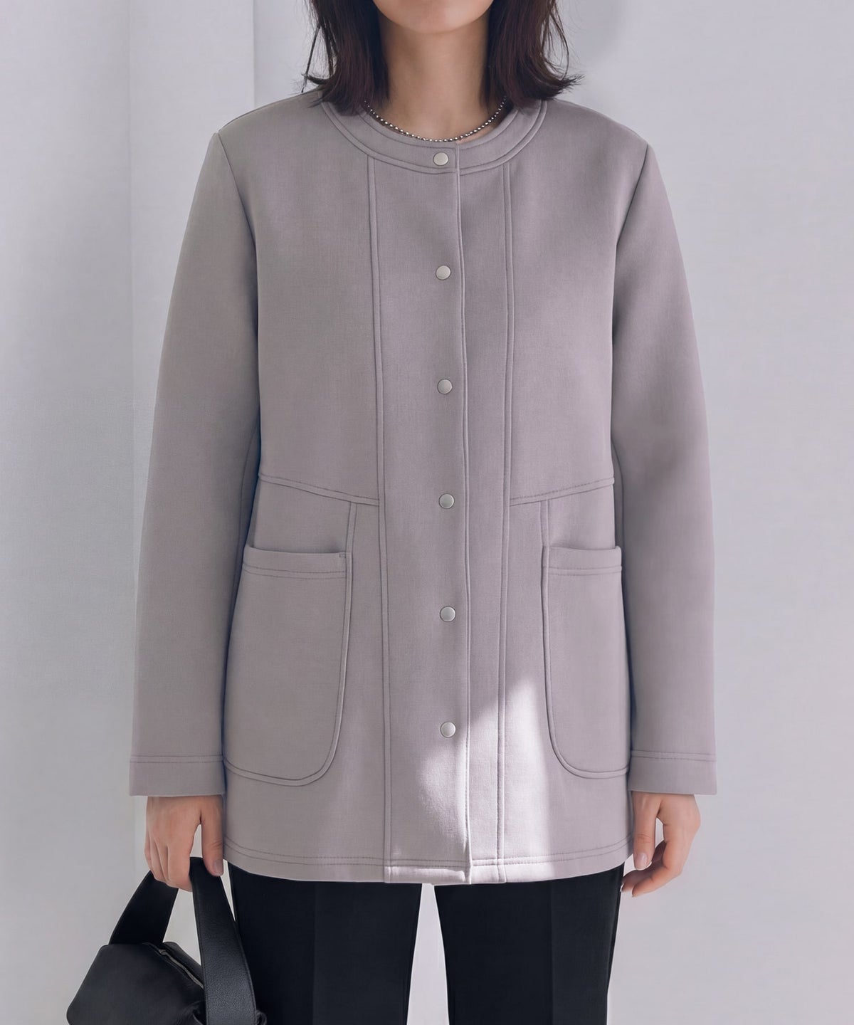 着用イメージ 165cm モカグレー